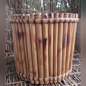 Natural Bamboo Planter or Waste Basket